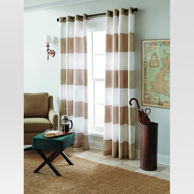 84&#34;x54&#34; Bold Curtain Panel Tan - Threshold&#8482;, 3 of 5