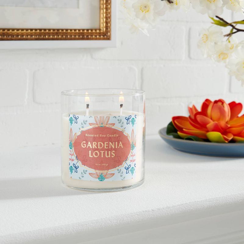 Lidded Glass Jar Candle Gardenia Lotus - Opalhouse™, 2 of 4