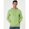 INSPIRE CHIC Men's Solid Color Drawstring Hooded Sweatshirt - 2 of 4