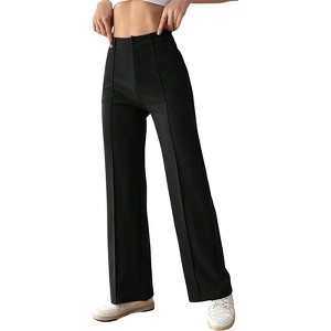 Coolmee Women's Wide Leg Pants High Waist Casual Pants Fall Clothes Outfits - 1 of 4