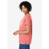 Woman Within Plus Size Marled Cuffed-Sleeve Tee - 4 of 4