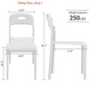 Office Dining Chairs Set of 4, Plastic Stackable Kitchen Chair,Metal Legs,Easy Assembly, Ergonomic Back, Waterproof and Stain-Resistant,Plastic Chair - 4 of 4