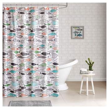  Abaysto Fish Shower Curtain Blue Vintage Fishes Drawing Salmon  Trout Fishing Shower Curtains Drawn Carp Cartoon Lake Fish Bathroom Decor  Polyester Fabric Shower Curtain Sets with Hooks 72x72 Inch : Home