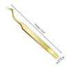 Unique Bargains Women's Portable Phoenix Eyelash Extension Tweezers Gold Tone 1 Pc - 2 of 3