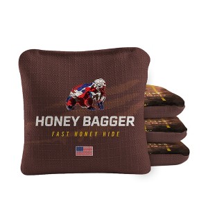 Skip's Garage | Honey Bagger Synergy Pro Brown Cornhole Bags (Set of 4) - 1 of 4