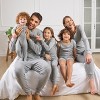 Leveret Matching Family Pajamas – Solid Light Gray – 100% Cotton – Customizable for Personalization - 4 of 4