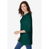 Woman Within Plus Size Perfect Three-Quarter Sleeve Crewneck Tunic - 4 of 4