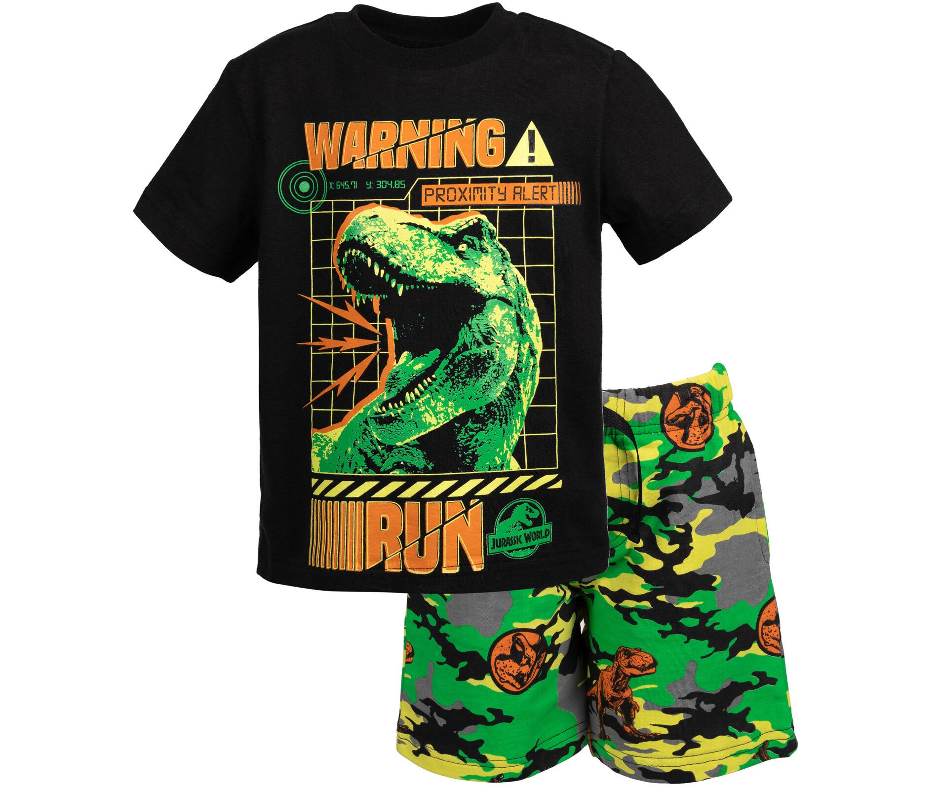 Jurassic World T-Shirt and French Terry Shorts Outfit Set Little Kid to Big Kid