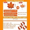 Timer&3 Pack-30Ft Fall Garland Halloween Fall Decorations for Home, 60LED Thanksgiving Lights Patented Realistic Maples Leaf Garland Battery - 3 of 3