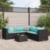 vidaXL Patio Lounge Set Black, Water blue - 2 of 4