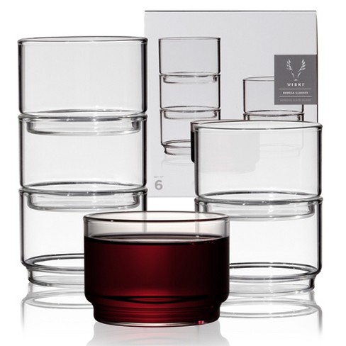 Viski Laurel Red Wine Glasses, Crystal Stemmed Tumblers Glassware For Wine  Or Cocktails, Top Rack Dishwasher Safe, 18 Oz, Set Of 2, Clear : Target