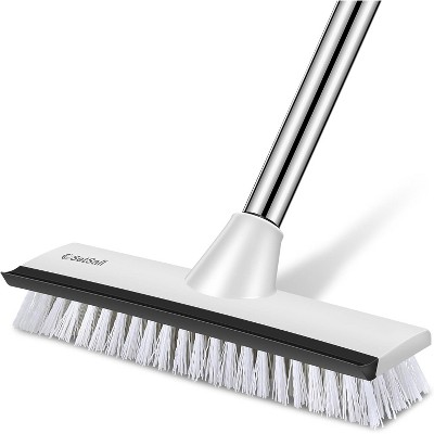 SetSail Floor Scrub Brush with 51-Inch Long Adjustable Handle 2 in 1 Scrape Brush