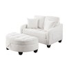 GDFStudio Flavia Modern 51'' Detachable 2-Seater Corduroy Upholstered Chaise Lounge Sofa with Storage Ottoman - 4 of 4