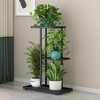Plant Stand Indoor 6 Tier Metal Flower Shelf, Multi-Layer Iron Flower Pot Rack, Tall Corner Plant Holder, Movable Floor-Standing Plant Shelf - 2 of 4