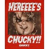 Seven Times Six Chucky T-Shirt Men's Hereeee's Chucky Meme Short Sleeve Graphic Top Red - 2 of 4