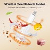 Pood Processor CP6001 2ML, Small Food Processor for Vegetables, Meat, Fruits, Nuts, 2 Speed Mini Food Chopper With Sharp Blades, Silver - 4 of 4