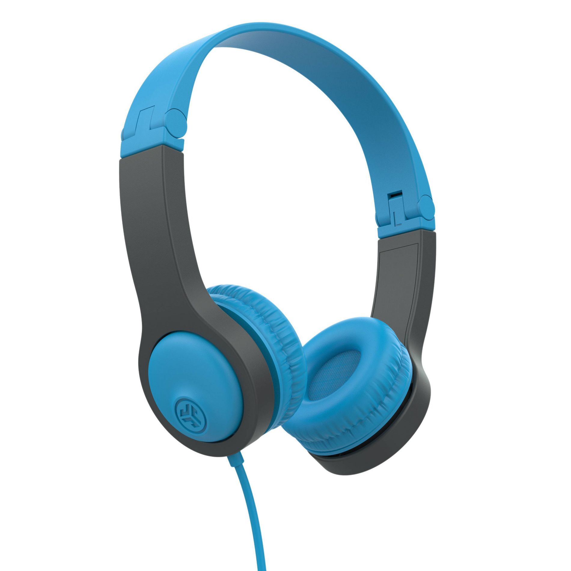 JLab JBuddies Folding Gen 2 Kids Headphones - Blue/Gray: Wired, Foam Ear Cushion