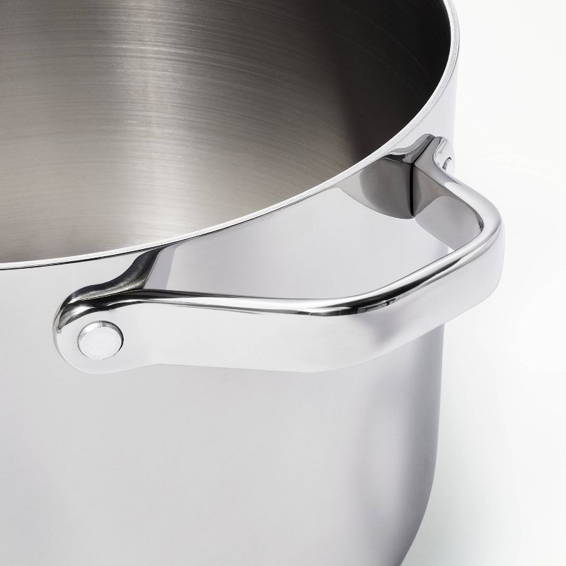 8qt Stainless Steel Tall Stock Pot Silver - Figmint&#8482;, 5 of 10