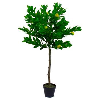 Northlight 4.75' Yellow and Green Artificial Lemon Potted Tree