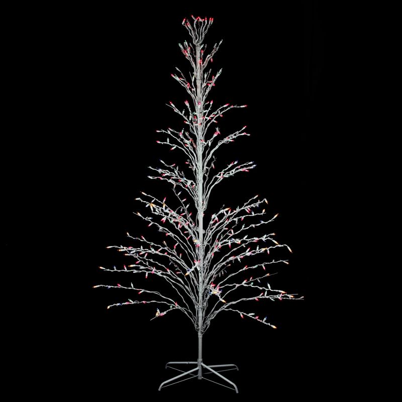 Northlight 4' Prelit Artificial Christmas Tree White Lighted Cascade Twig Outdoor Decoration - Multi-Color Lights, 3 of 6
