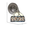 Toltec Lighting Any 1 - Light Sconce in  Brushed Nickel with 7" Royal Merlot Art Glass Shade - 2 of 2