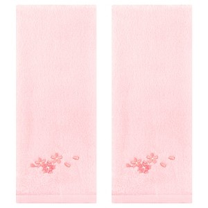 REGALWOVEN Bathroom Home Decor Cotton Soft Absorbent Floral Embroidered Hand Towel 13" x 29" - 1 of 4