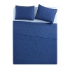 VCNY 3pc Solomun Pinsonic Quilt Set Moonlight Dark Blue - image 3 of 4