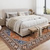 Washable Rug Vintage Distressed Non-Slip Foldable Low Pile Traditional Indoor Carpet for Living Room Bedroom Office - 2 of 4