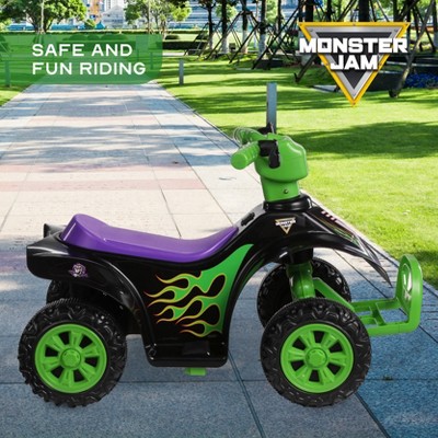 Monster Jam Green and Black 6V Quad Ride-On Toy