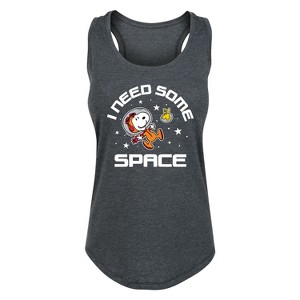 Women's - Peanuts - Space Snoopy Graphic Racerback Tank - 1 of 4