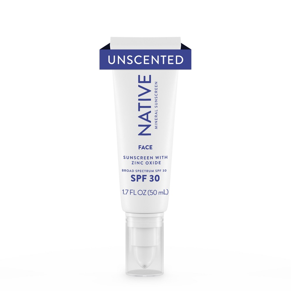 Photos - Cream / Lotion Native Mineral Face Lotion - Unscented - SPF 30 - 1.7 fl oz 