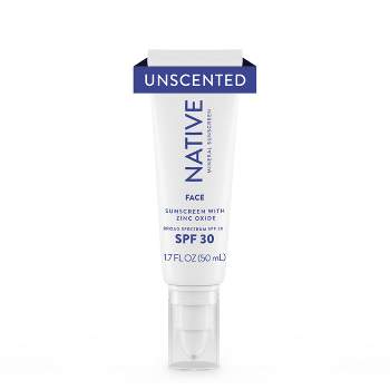 Native Mineral Face Lotion - Unscented - SPF 30 - 1.7 fl oz