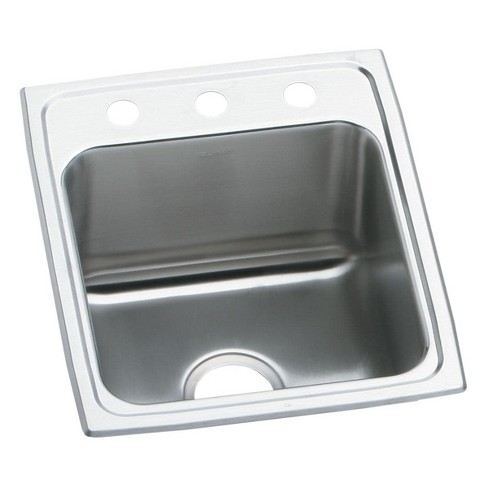 Elkay Dlr172210 Lustertone 17 Single Basin Drop In Stainless Steel Kitchen Sink
