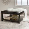 KWPZQEB Large Square Ottoman Bench, Mid-Century Coffee Table Ottoman with Upholstered & Button-Tufted, Vintage Tufted Entryway Bench for Living Room - 2 of 4