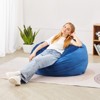 VEVOR Bean Bag Chair, 3 feet Round Bean Bag Chair with Removable and Washable Cover, 25D Memory Foam Filled with Soft and Smooth Dutch Velvet, Blue - 2 of 4