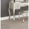 Vynxaria Classic 1pc Vanity Set with Stool - White Finish, Open-Up Mirror & Unique Legs - 4 of 4