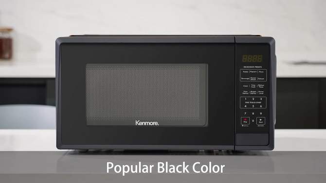 Kenmore 1.1 cu-ft Black Microwave - Black, 2 of 10, play video
