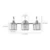 Rennnsan Arven 21" Hardwired 3 -Light Crystal Dimmable Contemporary Dimmable Vanity Light - 3 of 4