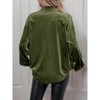 Coolmee Women's Velvet Button Down Shirts Boyfriend Long Sleeve Blouses Tops - 4 of 4