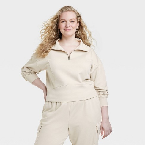 Women's Hoodie Sweatshirt - Universal Thread™ Khaki 2x : Target