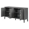 NicBex Buffet Cabinet with Storage and Circular Grooved Door,Sideboard Cabinet with Round Metal Handles,Storage Cabinet for Living Room,Kitchen,Gray - 4 of 4