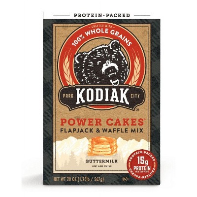 Kodiak Protein-Packed Power Cakes Buttermilk Flapjack and Waffle Mix, 20 oz Box (Pack of 2)