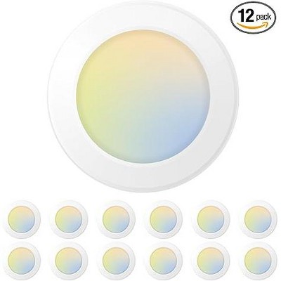 12 Pack 5/6 Inch LED Disk Lights : Target