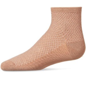 Memoi Girls' Pique Stitch Anklet Socks - 1 of 4