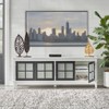 Buylateral Hampshire TV Stand for TVs up to 55" White/Black: Media Console with Adjustable Shelves, Cable Management - 3 of 4