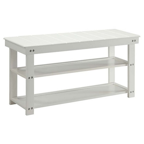 Oxford Utility Mudroom Bench With Shelves White - Breighton Home ...