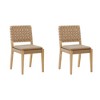 Nathan James Set of 2 Cohen Faux Leather Dining Chair Brown - 2 of 4