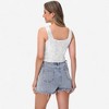 Anna-Kaci Women's Sequin Square Neck Tank Top with Sleeveless Design and Cropped Fit - 3 of 4