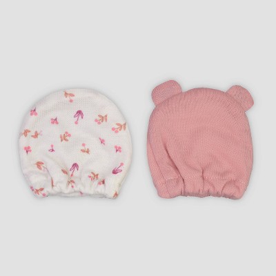 Image of Carter's Just One You® Baby 2pk Bear Mittens - Light Red/White