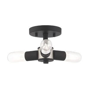 Livex Lighting Copenhagen 3 - Light Flush Mount in  Black - 1 of 4